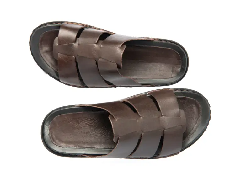 Dark brown dressy sandals for men, showcasing a stylish and elegant design.