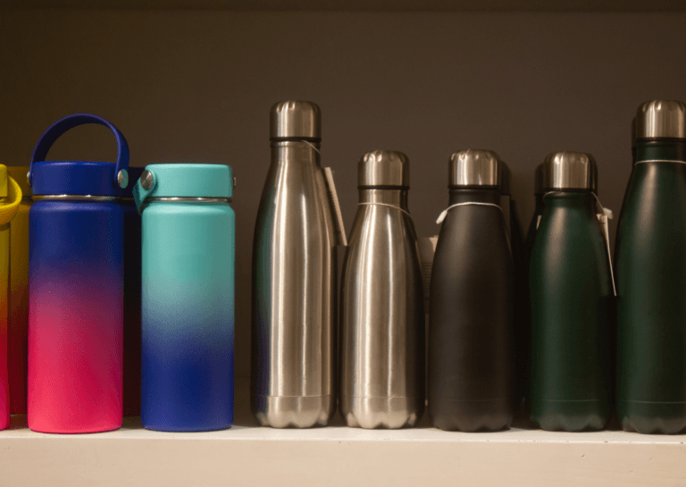 Sport water bottles in various designs displayed side by side, showcasing a range of colors and styles for active lifestyles.